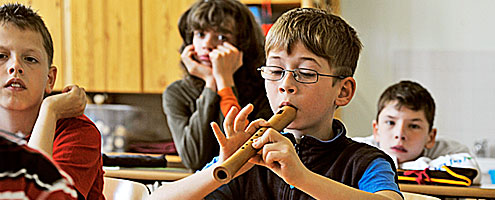 Schüler im Musikunterricht