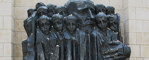 Janusz Korczak - Skulptur in Yad Vashem